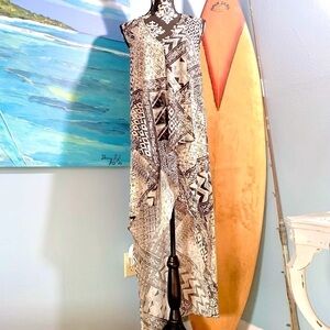 🤍BCBGMaxazria,Lovely Black & White Geo-Design Funky Dress,🖤 MSRP $178,Size S